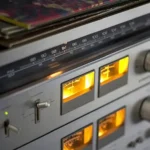 photo d'un ancien ampli stéréo à lampes