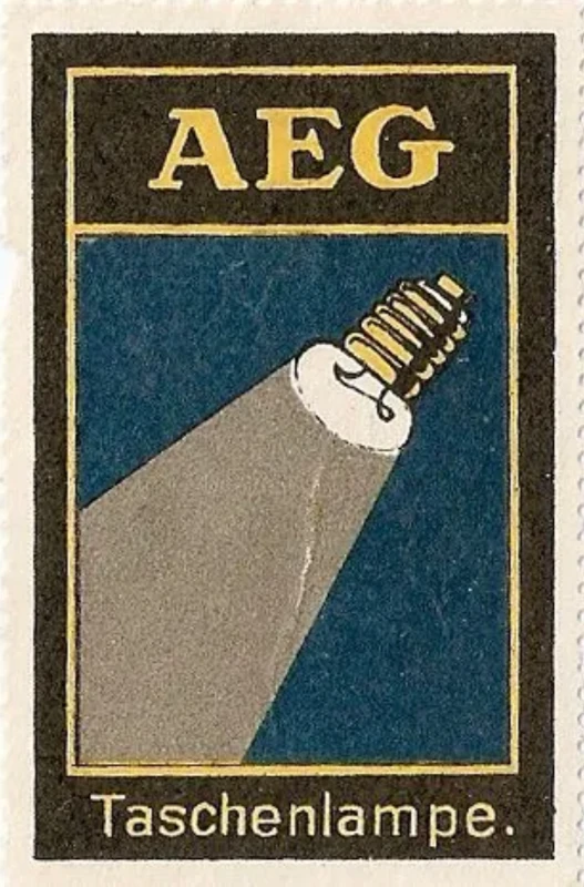 affiche publicitaire de 1907 de la société allemande A.E.G