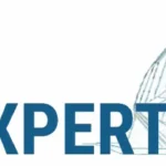 logo Groupe Opus avec un dessin de bâtiment bleuté en perspective
