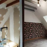 photo avant/après des travaux réalisés dans une pièce servant de bureau à Morlaàs près de Pau (64)
