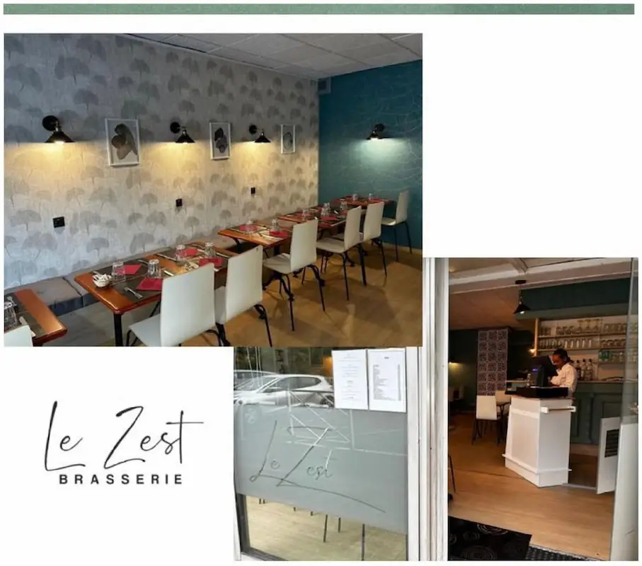 photo de l'intérieur de la Brasserie Le Zest à Pau (64000), vue sur la salle et le comptoir
